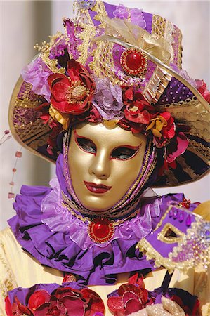 simsearch:841-02714288,k - Person wearing masked carnival costume, Venice Carnival, Venice, Veneto, Italy Stock Photo - Rights-Managed, Code: 841-02714237