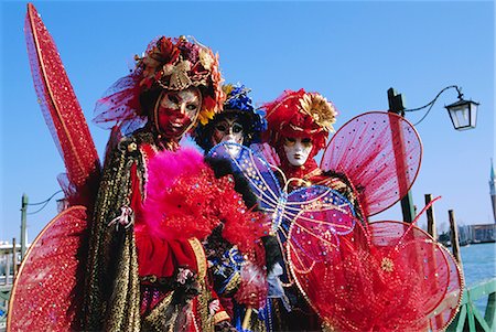 simsearch:841-02714288,k - People wearing masked carnival costumes, Venice Carnival, Venice, Veneto, Italy Stock Photo - Rights-Managed, Code: 841-02714231