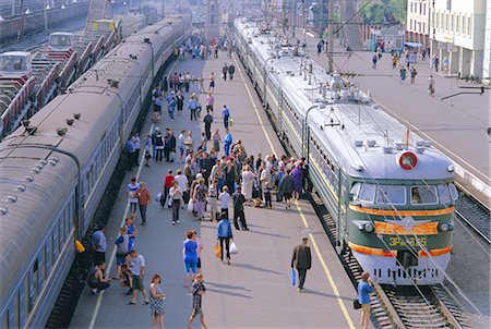 railway station crowd - Trans-Siberian Express, Siberia, Russia Stock Photo - Rights-Managed, Code: 841-02714266