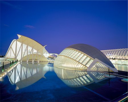 planetarium - Hemisferic, planetarium and cinema, City of Arts and Sciences, architect Santiago Calatrava, Valencia, Spain, Europe Stock Photo - Rights-Managed, Code: 841-02714998