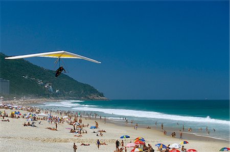 Hang-glider landing on Pepino beach, Rio de Janeiro, Brazil, South America Stock Photo - Rights-Managed, Code: 841-02715072