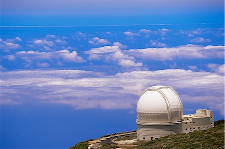 Astrophysic observatory situated near Roque de los Muchachos, La Palma, Canary Islands, Spain, Atlantic, Europe Foto de stock - Con derechos protegidos, Código: 841-02715094