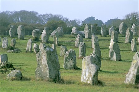 simsearch:841-07202123,k - Alignments of Megalithic standing stones, Carnac, Morbihan, Brittany, France, Europe Stock Photo - Rights-Managed, Code: 841-02715238
