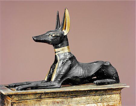simsearch:841-03032736,k - The king in the form of the god Anubis, from the tomb of Tutankhamun, discovered in the Valley of the Kings, Thebes, Egypt, North Africa, Africa Stock Photo - Rights-Managed, Code: 841-02717811