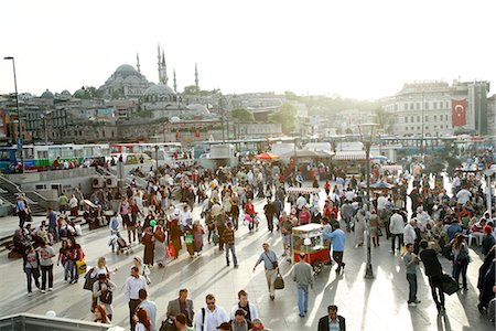 People at Eminonu Square in the old town, Istanbul, Turkey, Europe Stock Photo - Rights-Managed, Code: 841-02718458