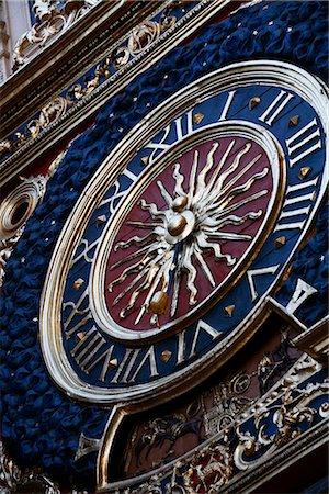 The medieval clock (Gros Horloge), old Rouen, Normandy, France, Europe Stock Photo - Rights-Managed, Code: 841-02718478