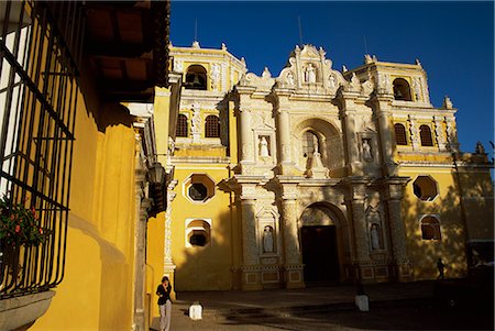 designs for decoration of pillars - La Merced church, Antigua, UNESCO World Heitage Site, Guatemala, Central America Stock Photo - Rights-Managed, Code: 841-02718628