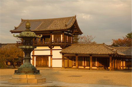 Shoro (Bell House), Horyu-ji Temple, dating from the 7th century and the oldest wooden building in the world, UNESCO World Heritage Site, Nara, Kansai (Western Province), Honshu, Japan, Asia Stock Photo - Rights-Managed, Code: 841-02718768