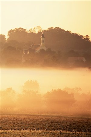 enigma - Grafrath Monastery in fog, at sunrise, Bavaria, Germany, Europe Stock Photo - Rights-Managed, Code: 841-02718991