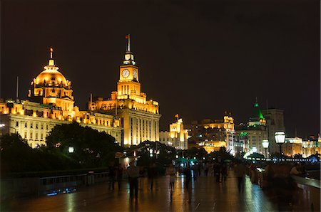 The Bund at night, Huangpu District, Shanghai, China, Asia Stock Photo - Rights-Managed, Code: 841-02719290