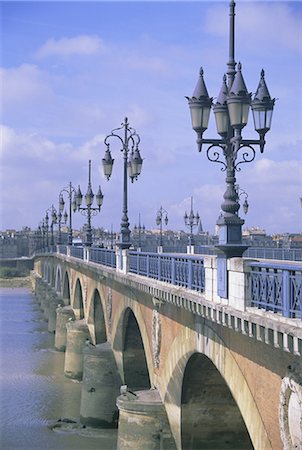 decorative iron - Pont de Pierre, Bordeaux, Gironde, France, Europe Stock Photo - Rights-Managed, Code: 841-02710115