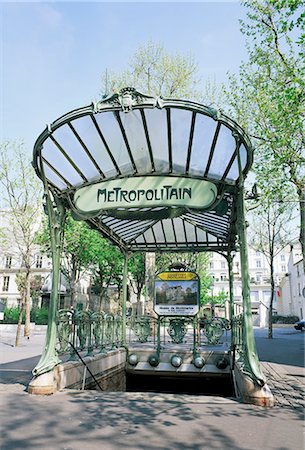 paris subway entrance - Abbesses Metro station, Paris, France, Europe Stock Photo - Rights-Managed, Code: 841-02710406