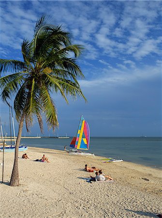 People on the beach in the late afternoon, Key West, Florida, United States of America, North America Stock Photo - Rights-Managed, Code: 841-02711145