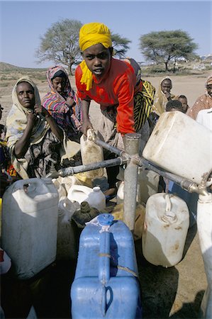 refugee - Water in Somali refugee camp, Ziziga, Ethiopia, Africa Stock Photo - Rights-Managed, Code: 841-02712156