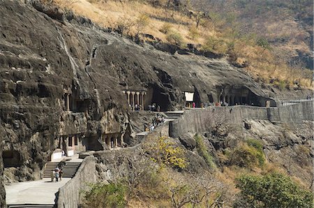 simsearch:841-02718675,k - Complexe de grottes Ajanta, Temples bouddhistes taillés dans la roche datant du Ve siècle av. J.-C., Ajanta, Maharastra, Inde Photographie de stock - Rights-Managed, Code: 841-02712358