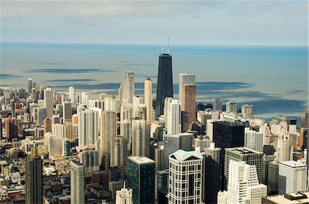 simsearch:841-02925122,k - View of Chicago from the Sears Tower Sky Deck, Chicago, Illinois, United States of America Stock Photo - Rights-Managed, Code: 841-02712422
