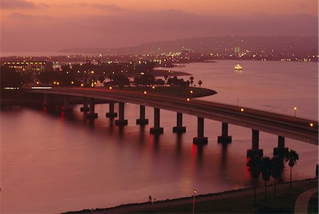 Mission Bay at dusk, San Diego, California, United States of America Foto de stock - Con derechos protegidos, Código: 841-02712728