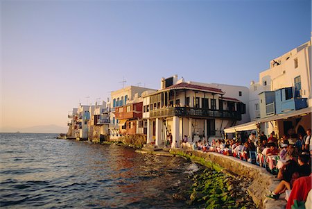 simsearch:841-02712791,k - Little Venice in the Alefkandra district of Mykonos Town, Mykonos, Cyclades Islands, Greece, Europe Stock Photo - Rights-Managed, Code: 841-02712791