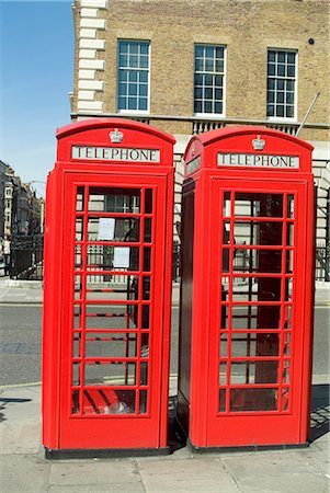 red call box - Telephone boxes, London, England, United Kingdom, Europe Stock Photo - Rights-Managed, Code: 841-02713677