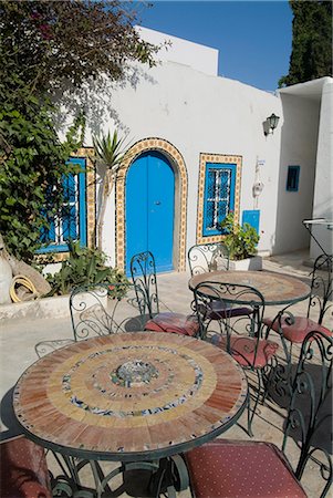 Sidi Bou Fares Hotel courtyard, Sidi Bou Said, Tunisia, North Africa, Africa Stock Photo - Rights-Managed, Code: 841-02713714