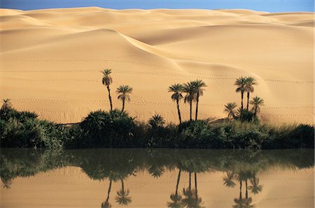 Oum el Ma (Umm el Ma) Lake, Mandara Valley, Southwest desert, Libya, North Africa, Africa Stock Photo - Rights-Managed, Code: 841-02720065