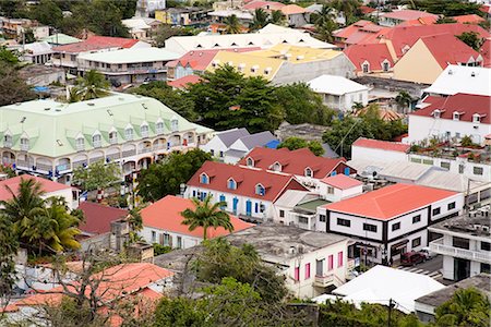 saint martin caribbean - View of Marigot City from Fort St. Louis, St. Martin Island, French Antilles, West Indies, Caribbean, Central America Stock Photo - Rights-Managed, Code: 841-02721158