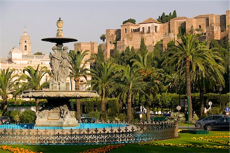General Torrijos Square and Alcazaba, Malaga, Andalucia, Spain, Europe Stock Photo - Rights-Managed, Code: 841-02721638
