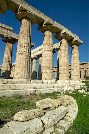 Temple of Hera (Basilica), Paestum, UNESCO World Heritage Site, Campania, Italy, Europe Stock Photo - Rights-Managed, Code: 841-02722125