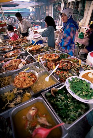 sabah - Food stall at Filipino market in Kota Kinabalu, Sabah, Malaysia, island of Borneo, Asia Stock Photo - Rights-Managed, Code: 841-02722962