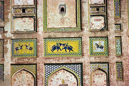 fortress lahore - Detail, Fort, UNESCO World Heritage Site, Lahore, Pakistan, Asia Stock Photo - Rights-Managed, Code: 841-02824402