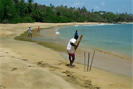 Cricket on the beach, Back Bay, Tobago, West Indies, Caribbean, Central America Stock Photo - Rights-Managed, Code: 841-02825595