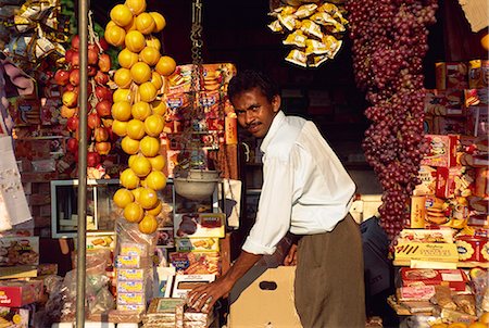 Man and his grocery stall, Negombo, Sri Lanka, Asia Stock Photo - Rights-Managed, Code: 841-02825827