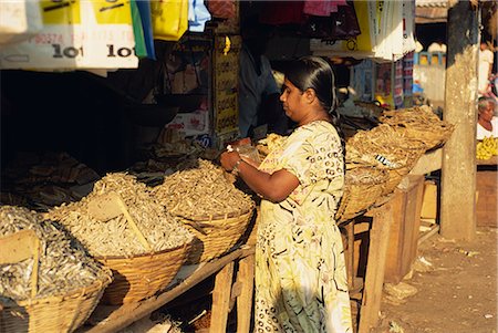Woman selling dried seafood, Negombo, Sri Lanka, Asia Stock Photo - Rights-Managed, Code: 841-02825823