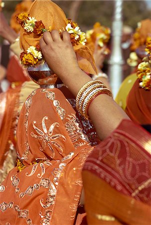 rajasthan festival - Woman at Jain festival, Jaipur, Rajasthan state, India, Asia Stock Photo - Rights-Managed, Code: 841-02830882