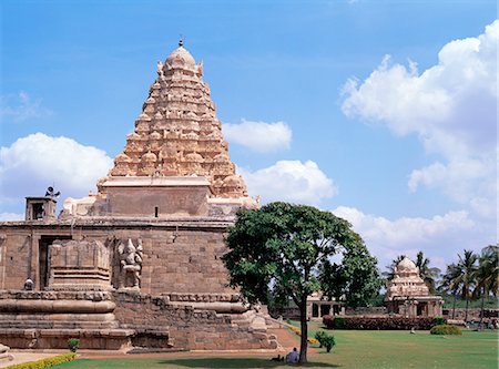 Brihadisvara temple dedicated to Shiva, built by Chola King Rajendra I between 1014 and 1172 AD, Gangaikondacholapuram, Tamil Nadu state, India, Asia Stock Photo - Rights-Managed, Code: 841-02832653