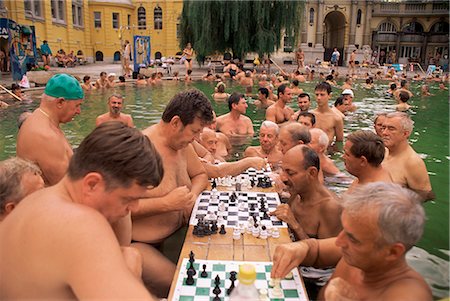 Chess players, Szechenyi Baths, Budapest, Hungary, Europe Stock Photo - Rights-Managed, Code: 841-02899536
