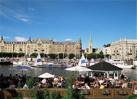 simsearch:841-02831984,k - Waterside cafe, Stockholm, Sweden, Scandinavia, Europe Stock Photo - Rights-Managed, Code: 841-02899690