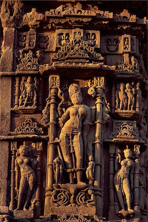 Detail of the Sun Temple, built by King Bhimbev in the 11th century, Modhera, Gujarat state, India, Asia Stock Photo - Rights-Managed, Code: 841-02900459
