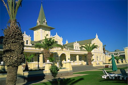 swakopmund - Swakopmund Hotel, the old railway station and now part of an exclusive entertainment centre, Namibia, Africa Stock Photo - Rights-Managed, Code: 841-02901636