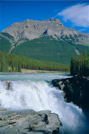 Athabasca Falls, Jasper National Park, Rocky Mountains, Alberta, Canada Stock Photo - Rights-Managed, Code: 841-02901653