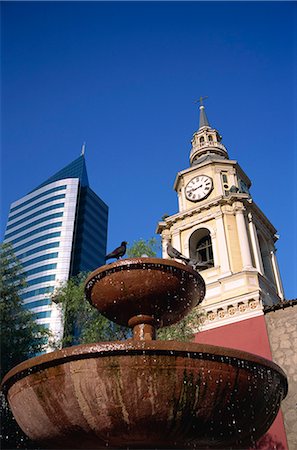 simsearch:700-02594225,k - The church of San Francisco, built between 1586 and 1628, and water fountain, Santiago, Chile, South America Stock Photo - Rights-Managed, Code: 841-02901726