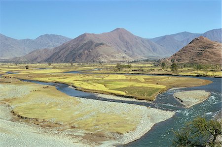pakistan - Landscape of the Swat River valley in Pakistan, Asia Stock Photo - Rights-Managed, Code: 841-02902075