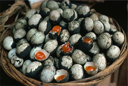 food market singapore - Hundred year eggs, Singapore, Southeast Asia, Asia Stock Photo - Rights-Managed, Code: 841-02902091