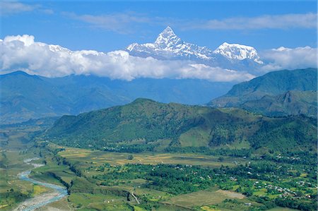 simsearch:841-02915818,k - Mt Machapuchare (Machhapuchhre) 7059m, 'The Fishtail' peak, Himalayas, Nepal Stock Photo - Rights-Managed, Code: 841-02903171