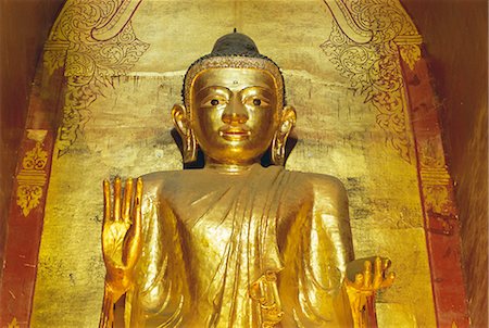 simsearch:841-02718675,k - Bouddha debout statue, temple Ananda Pahto, Bagan (Pagan), Myanmar (Birmanie), Asie Photographie de stock - Rights-Managed, Code: 841-02914832