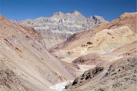 simsearch:841-02915818,k - Descent from Kunzum Pass, 4550m, Spiti Valley headwaters, Himachal Pradesh, India, Asia Stock Photo - Rights-Managed, Code: 841-02915819
