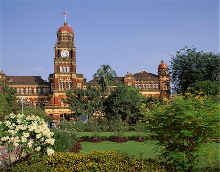 The High Court building, Yangon (Rangoon), Myanmar (Burma), Asia Stock Photo - Rights-Managed, Code: 841-02916104