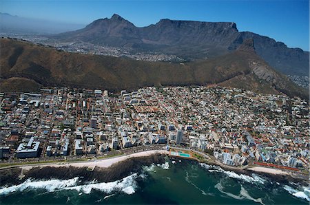simsearch:841-03673601,k - View from helicopter of coastline, Cape Town, Cape Province, South Africa, Africa Stock Photo - Rights-Managed, Code: 841-02916436