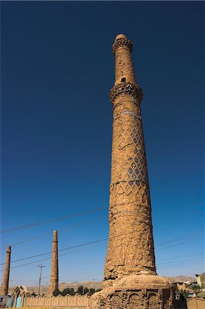 simsearch:841-02944764,k - Minaret supported by steel cables to prevent it from collapse, a project undertaken by UNESCO and local experts in 2003, The Mousallah Complex, Herat, Herat Province, Afghanistan, Asia Stock Photo - Rights-Managed, Code: 841-02916656