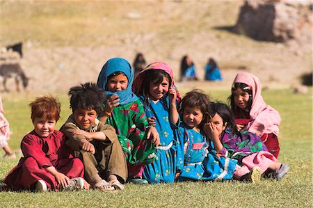 Aimaq children, Aimaq nomad camp, Pal-Kotal-i-Guk, between Chakhcharan and Jam, Afghanistan, Asia Stock Photo - Rights-Managed, Code: 841-02916922